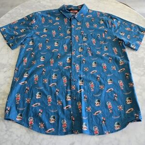 Pardy Time Mai Thai  Short Sleeve Button Up Shirt Men's Size XL